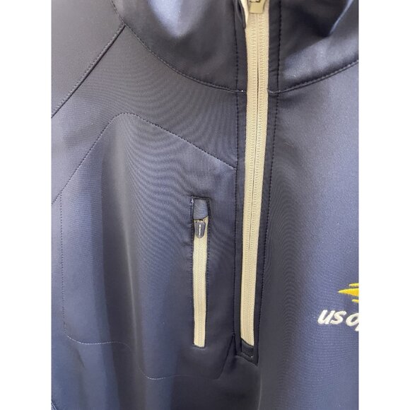 ZERO RESTRICTION TOUR SERIES 1/4 ZIP PULLOVER NAVY L Us Open Logo - Picture 5 of 10